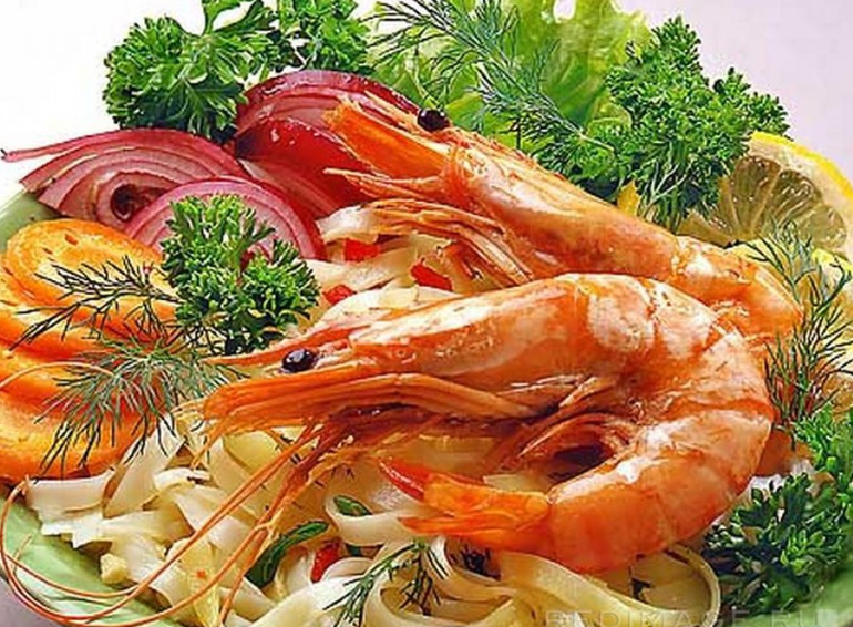 Frutos do mar para potência