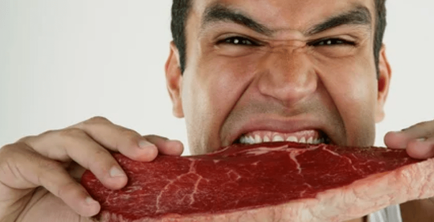carne para melhorar a potência