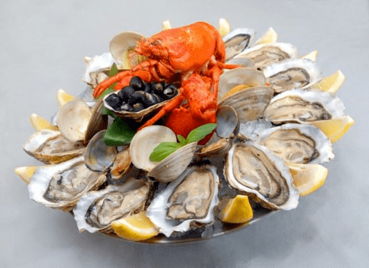 frutos do mar para potência